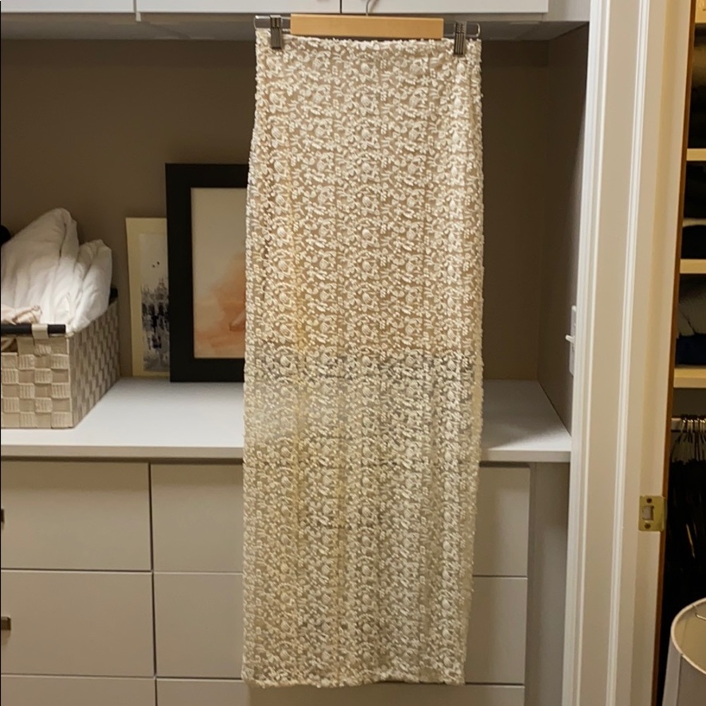 Alice and Olivia lace overlay maxi skirt